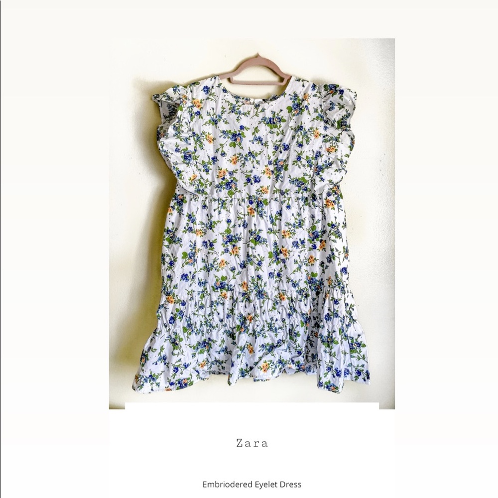 Zara | Embroidered eyelet dress